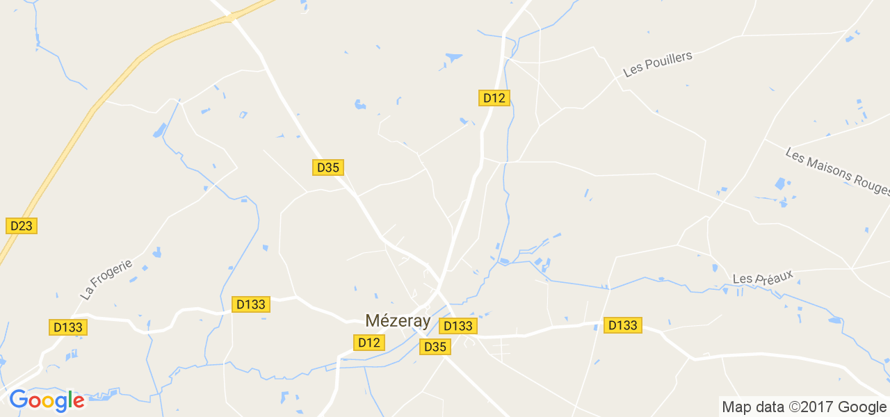 map de la ville de Mézeray