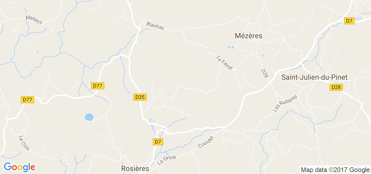 map de la ville de Mézères