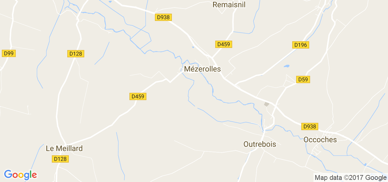 map de la ville de Mézerolles