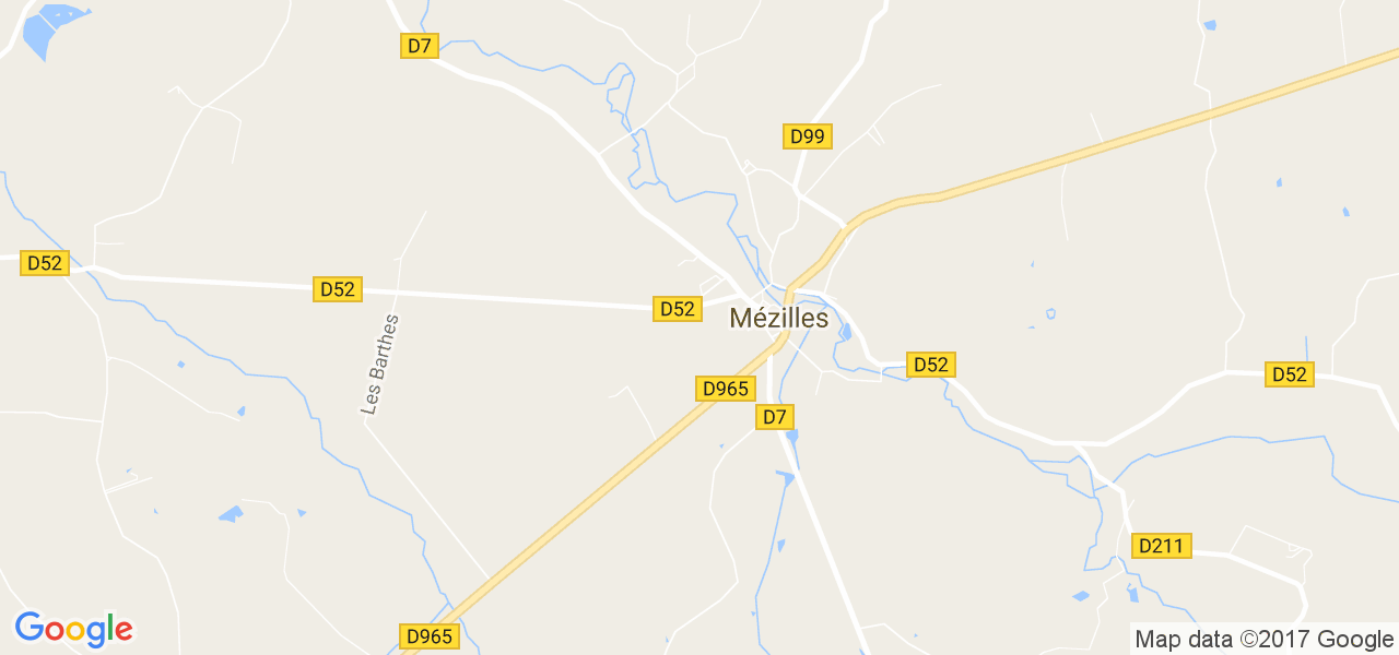 map de la ville de Mézilles