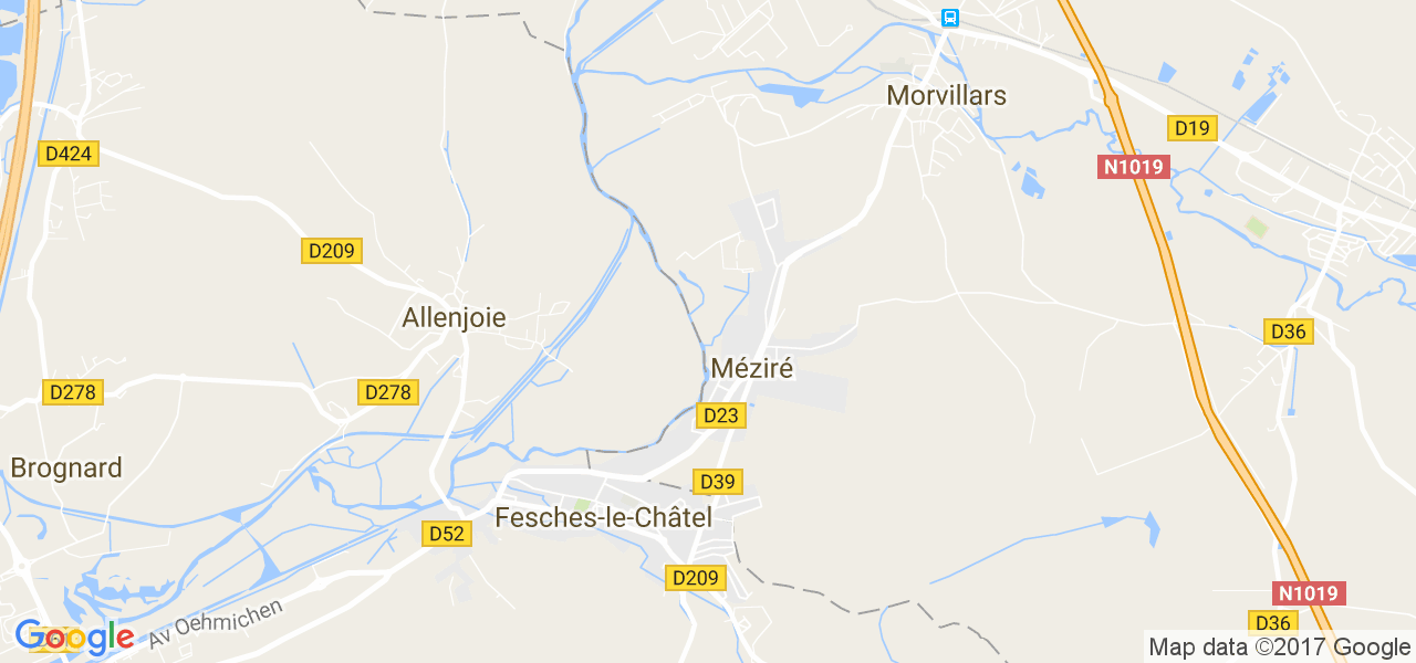 map de la ville de Méziré