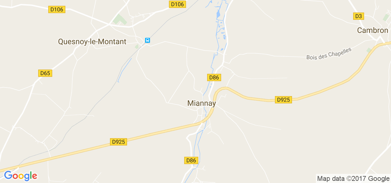 map de la ville de Miannay