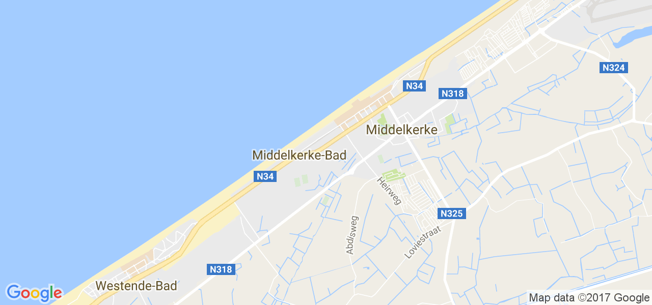 map de la ville de Middelkerke