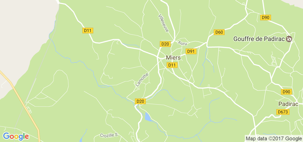 map de la ville de Miers