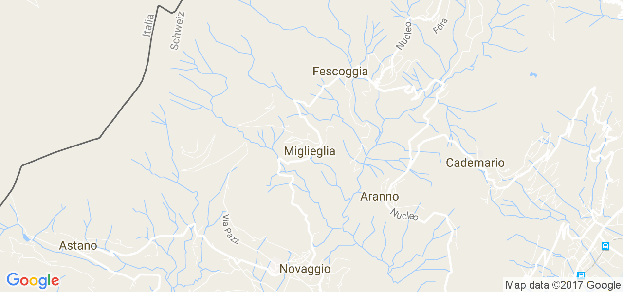 map de la ville de Miglieglia