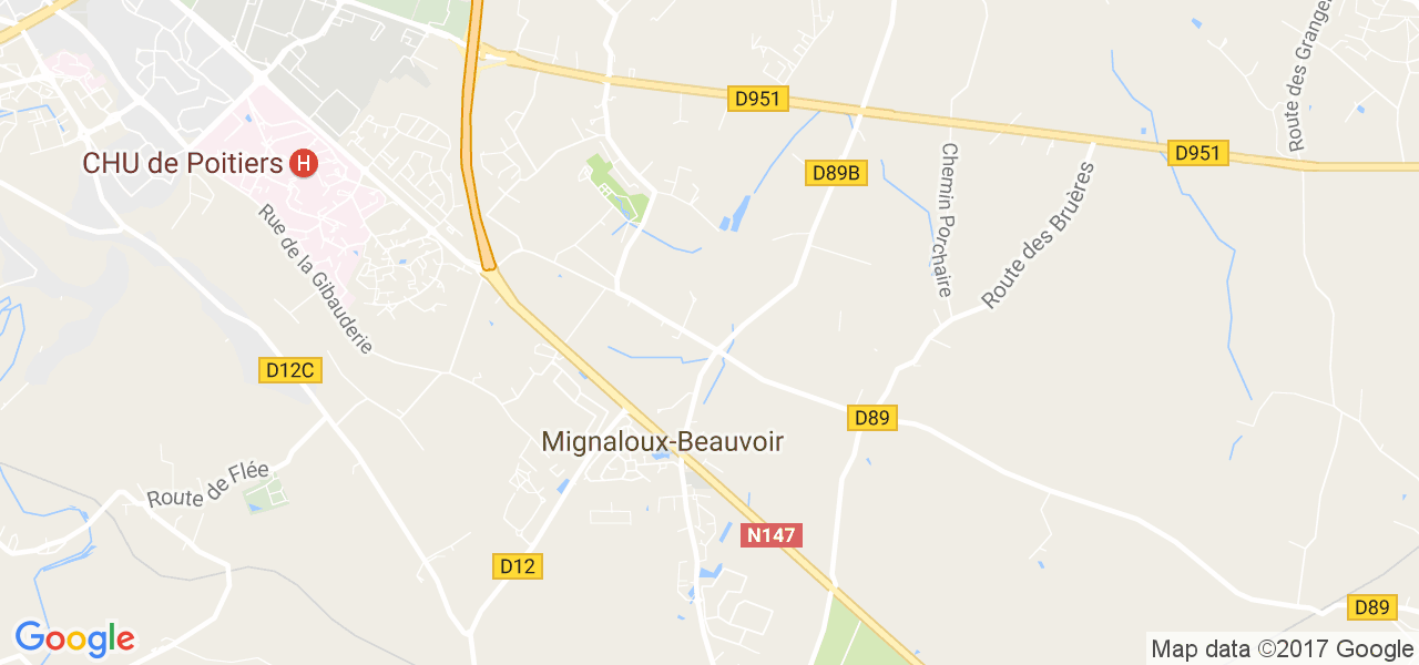 map de la ville de Mignaloux-Beauvoir