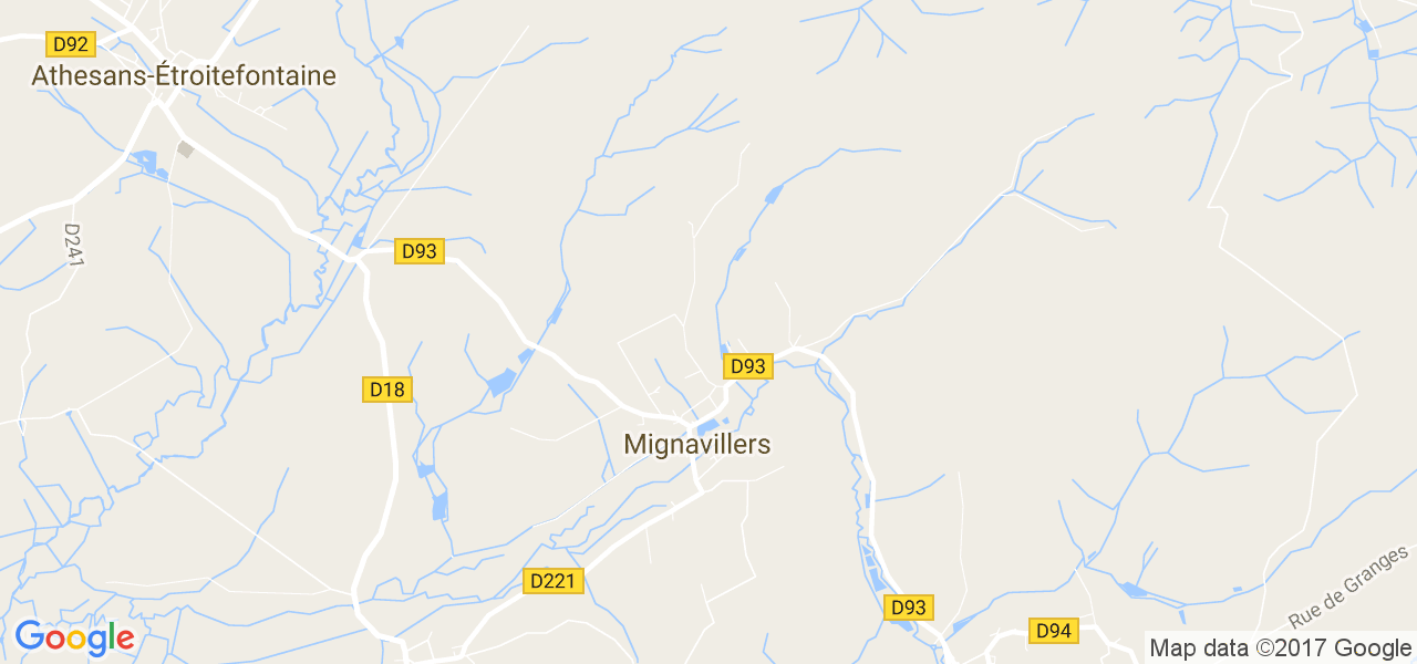 map de la ville de Mignavillers