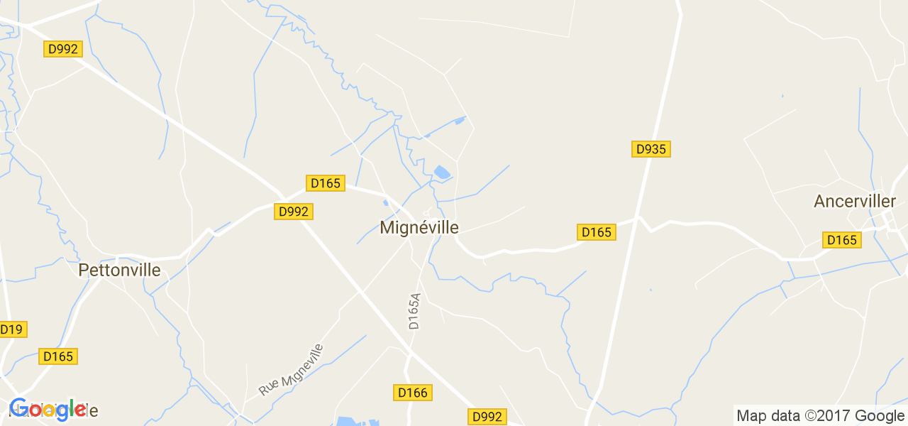 map de la ville de Mignéville