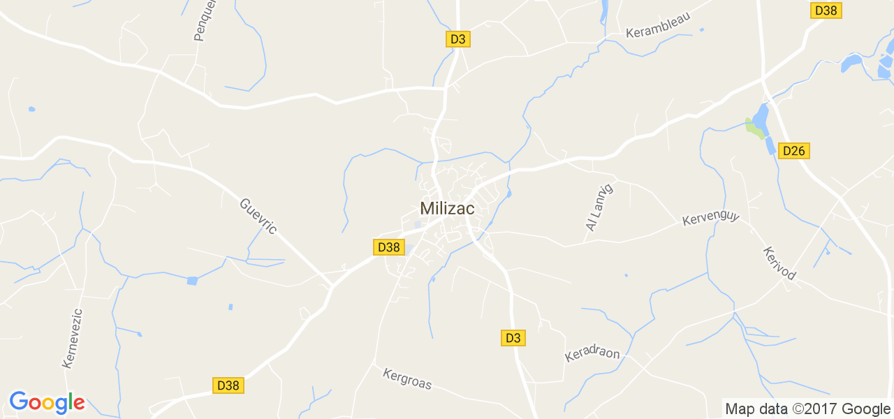 map de la ville de Milizac