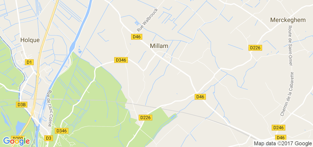 map de la ville de Millam