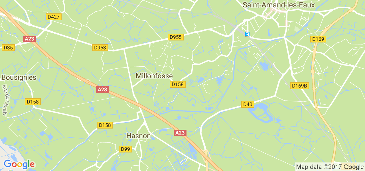 map de la ville de Millonfosse