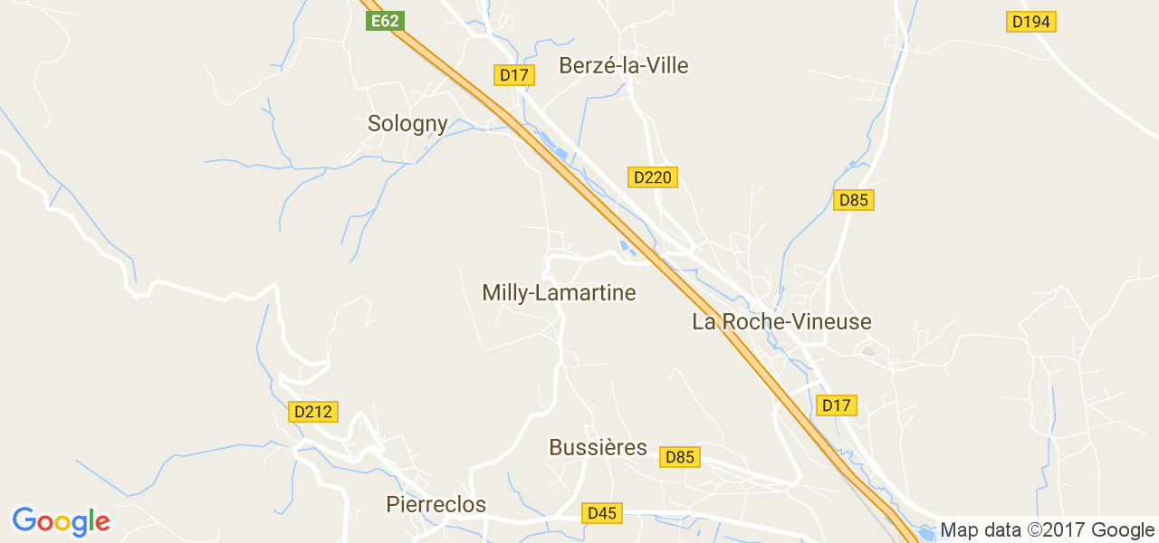 map de la ville de Milly-Lamartine