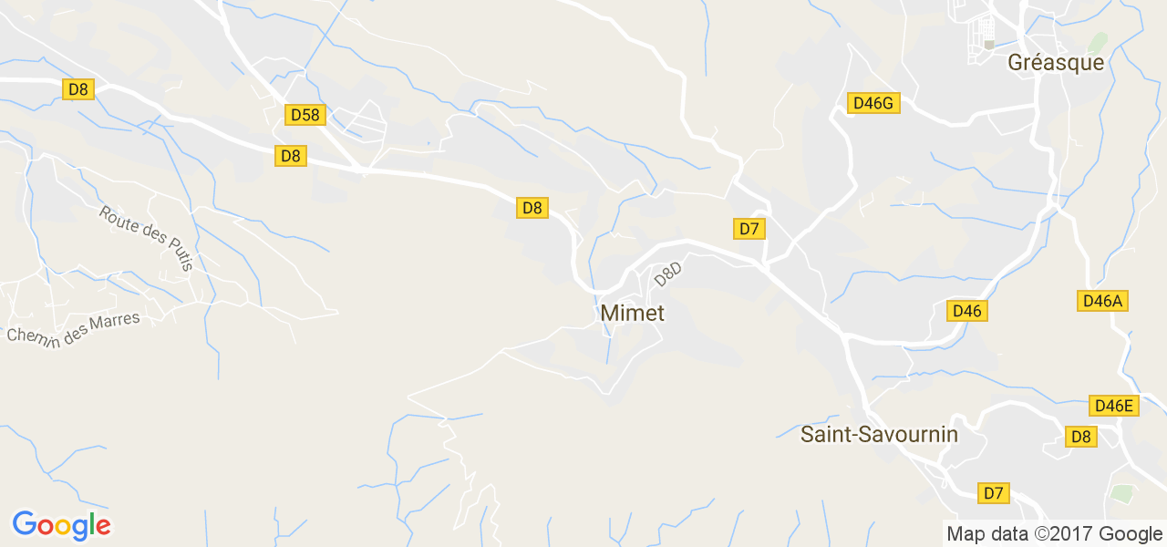 map de la ville de Mimet