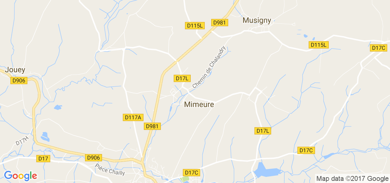 map de la ville de Mimeure