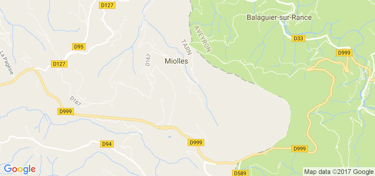 map de la ville de Miolles