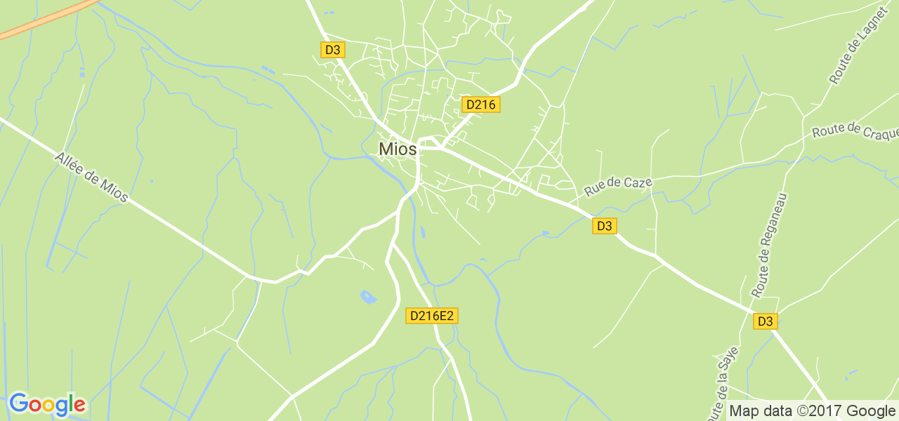 map de la ville de Mios