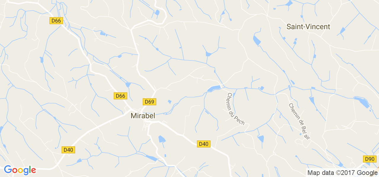 map de la ville de Mirabel