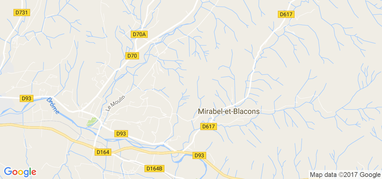 map de la ville de Mirabel-et-Blacons