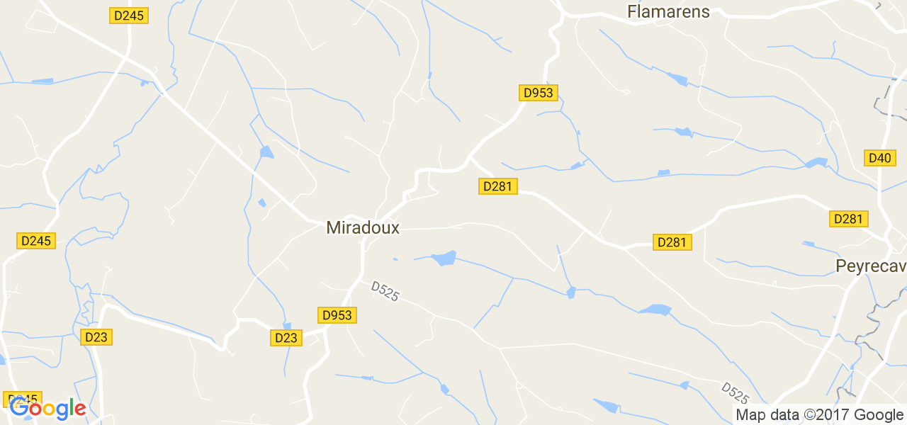 map de la ville de Miradoux