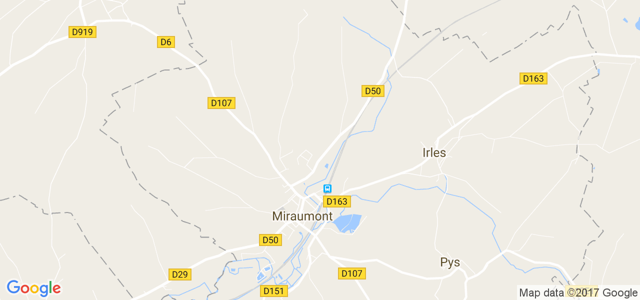 map de la ville de Miraumont