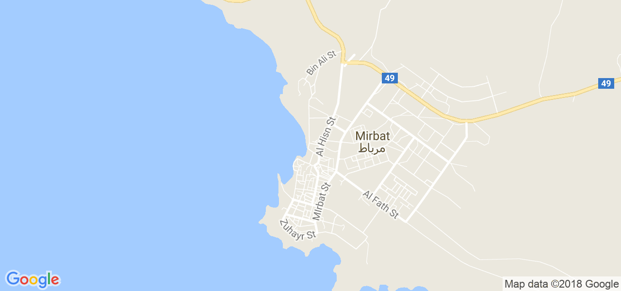 map de la ville de Mirbat