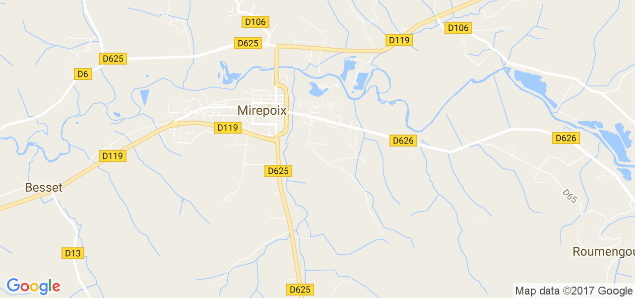 map de la ville de Mirepoix