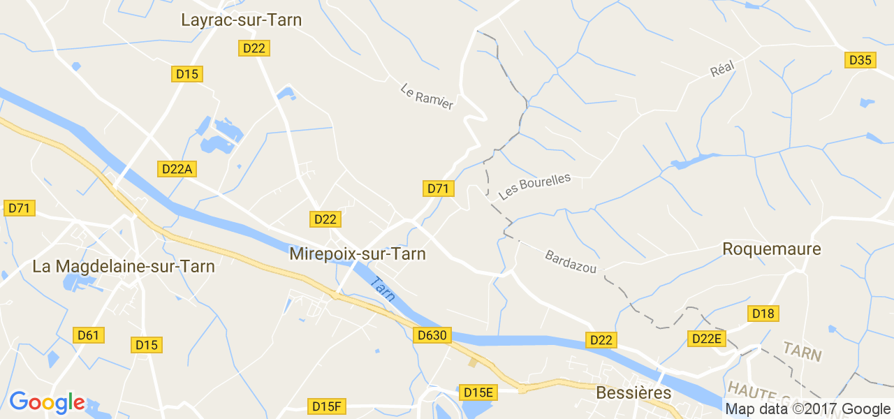 map de la ville de Mirepoix-sur-Tarn