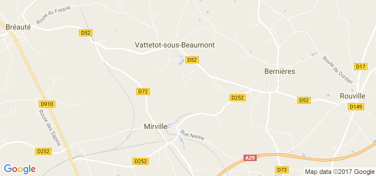 map de la ville de Mirville