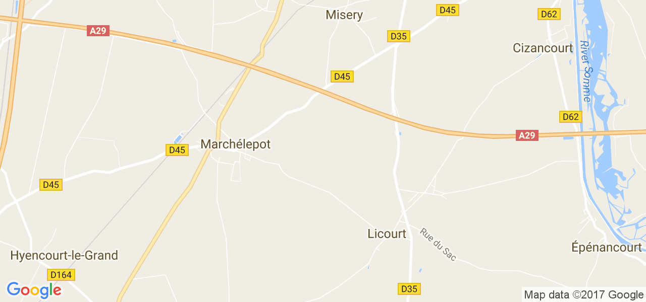 map de la ville de Misery