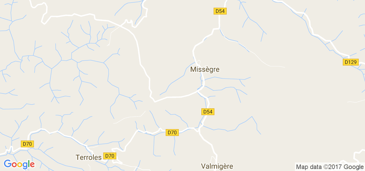 map de la ville de Missègre