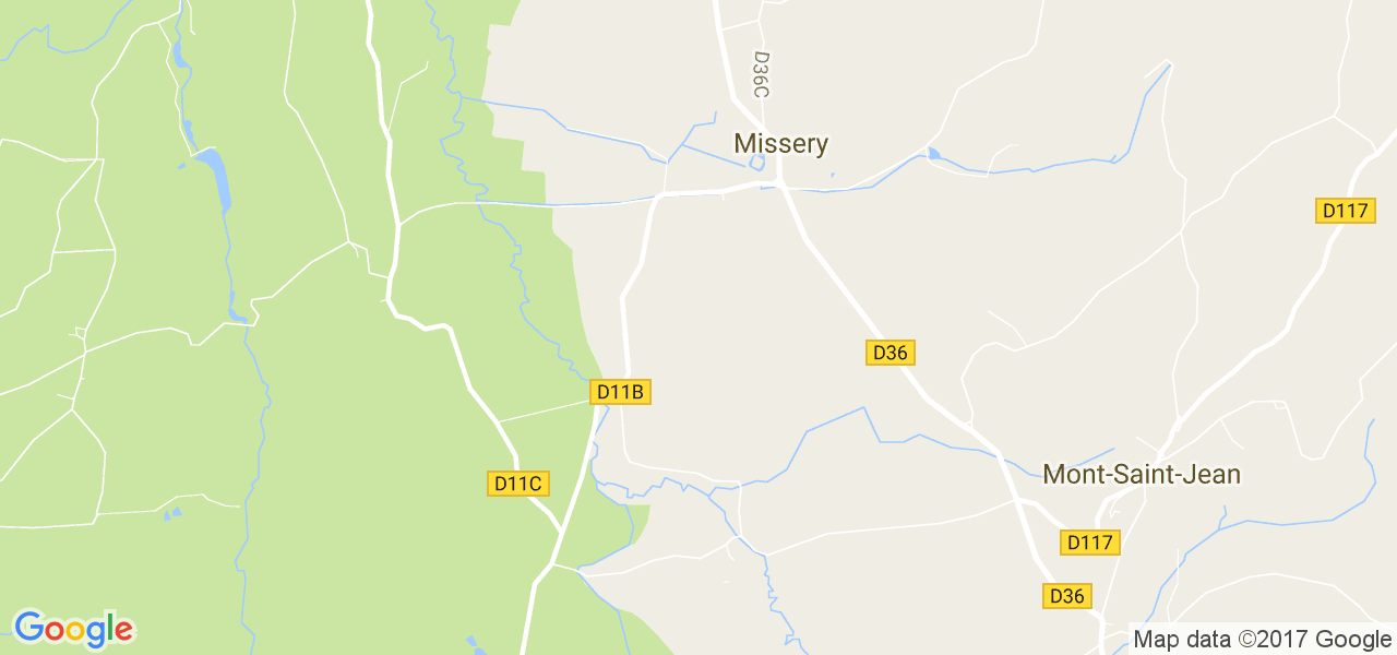 map de la ville de Missery