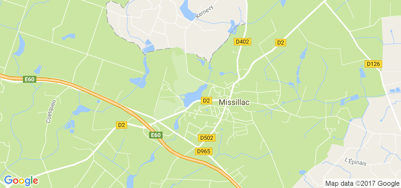 map de la ville de Missillac