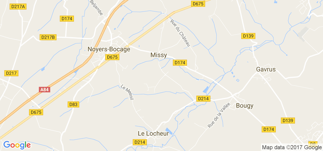 map de la ville de Missy