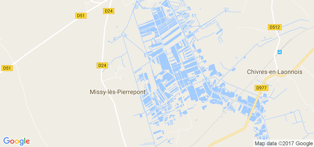 map de la ville de Missy-lès-Pierrepont