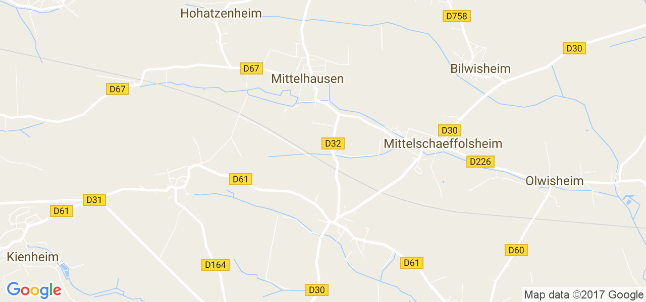 map de la ville de Mittelhausen