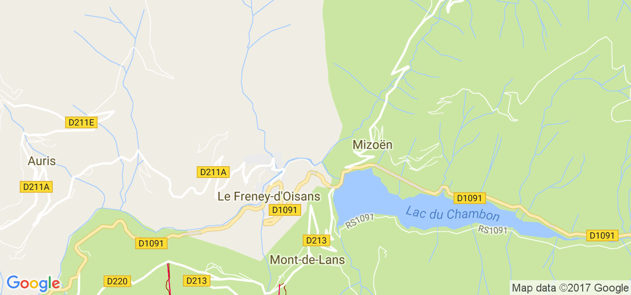 map de la ville de Mizoën