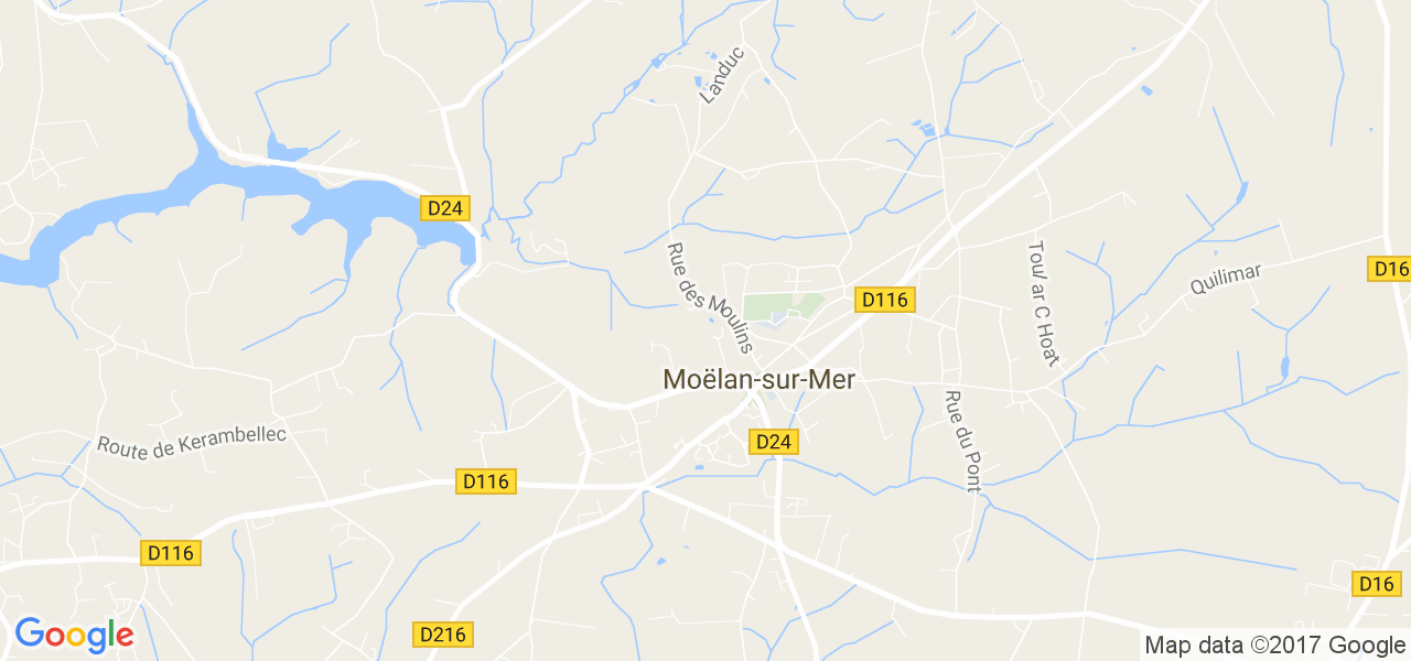 map de la ville de Moëlan-sur-Mer