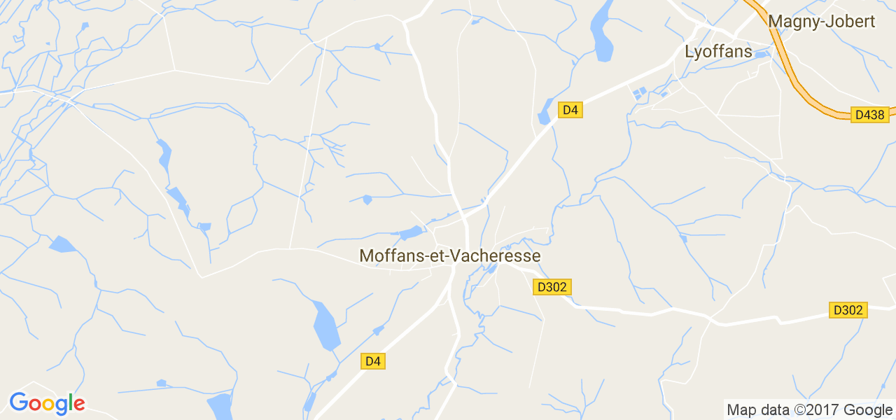 map de la ville de Moffans-et-Vacheresse