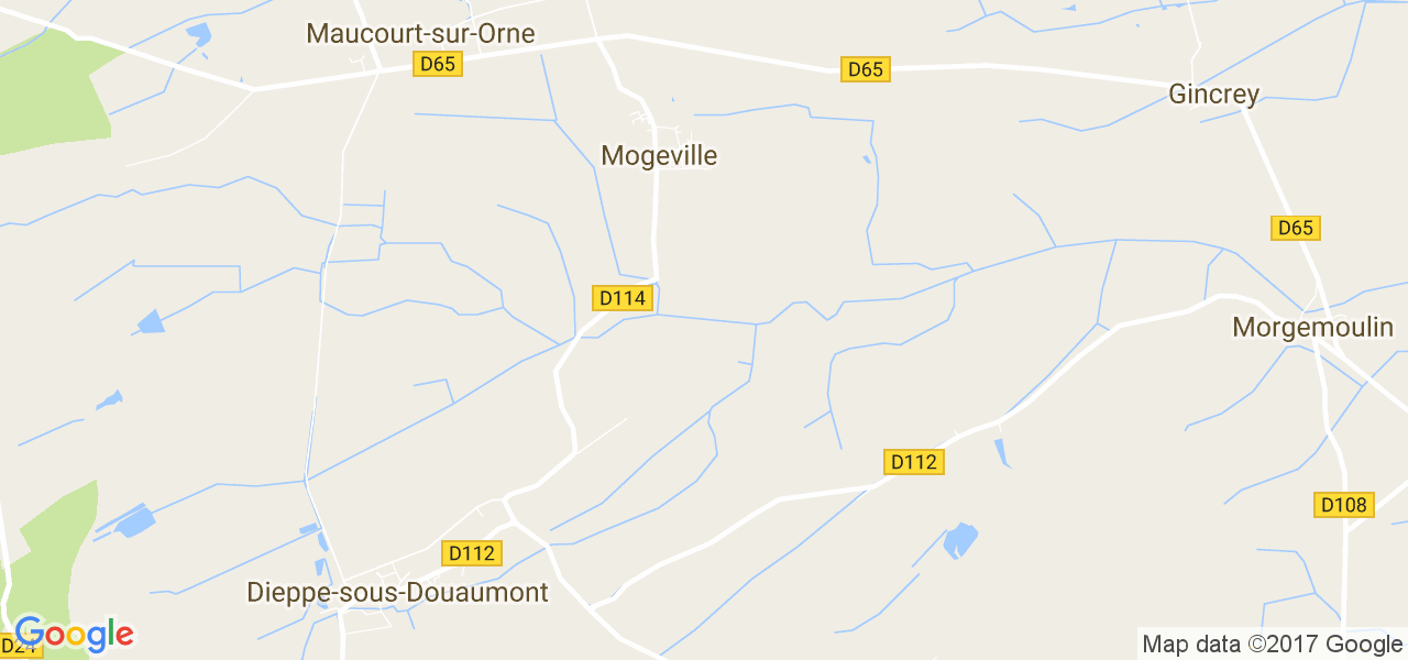 map de la ville de Mogeville