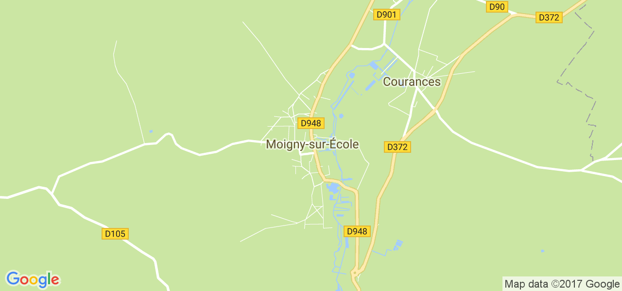 map de la ville de Moigny-sur-École