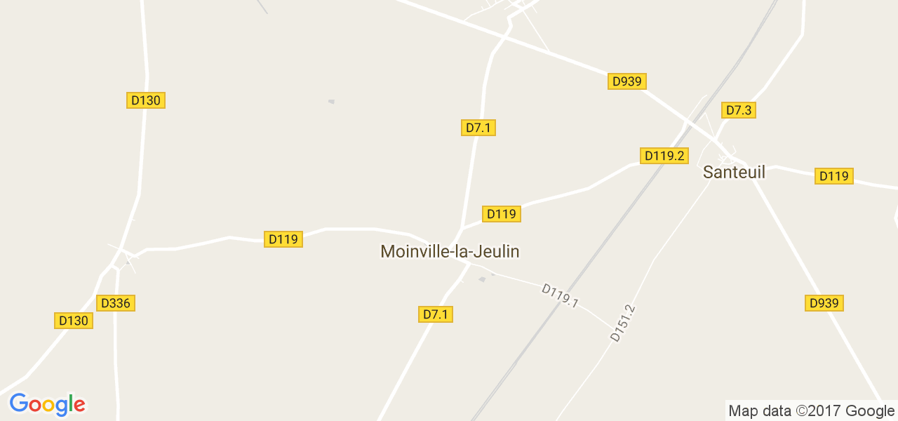 map de la ville de Moinville-la-Jeulin