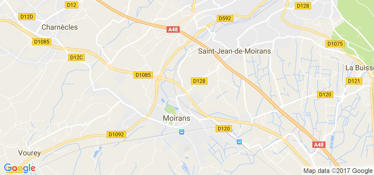 map de la ville de Moirans