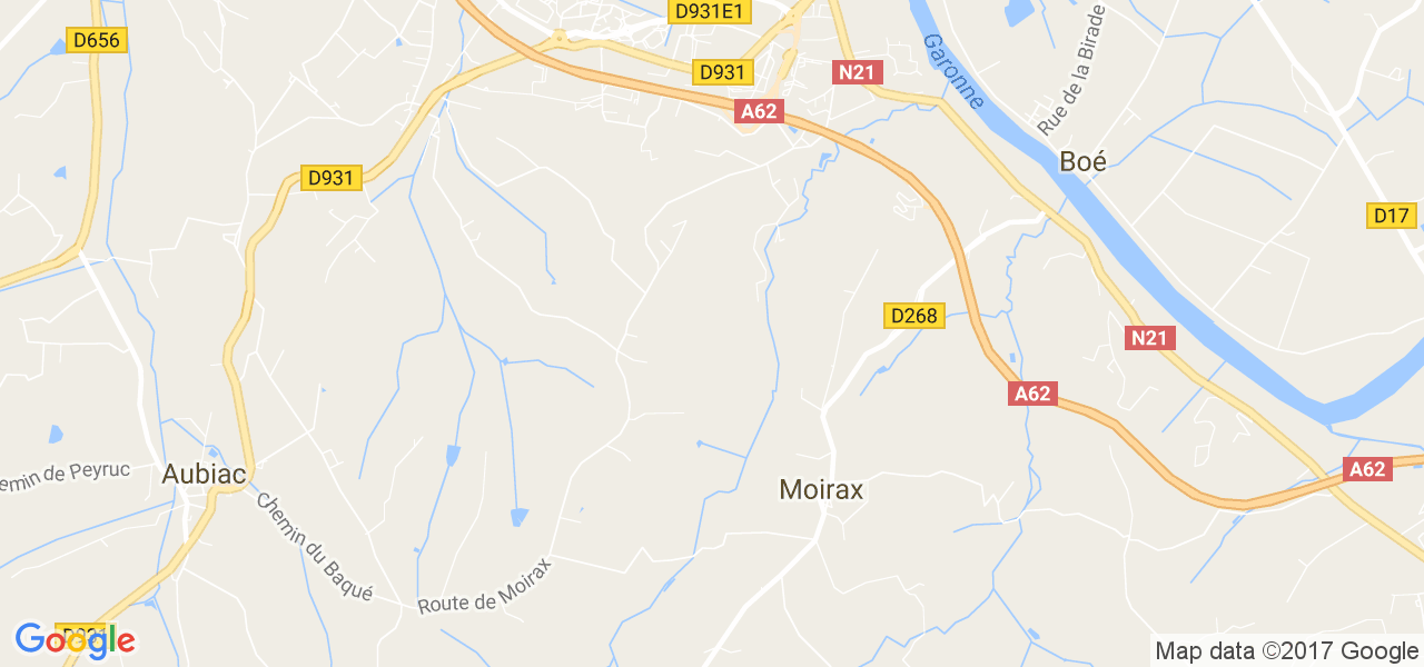 map de la ville de Moirax