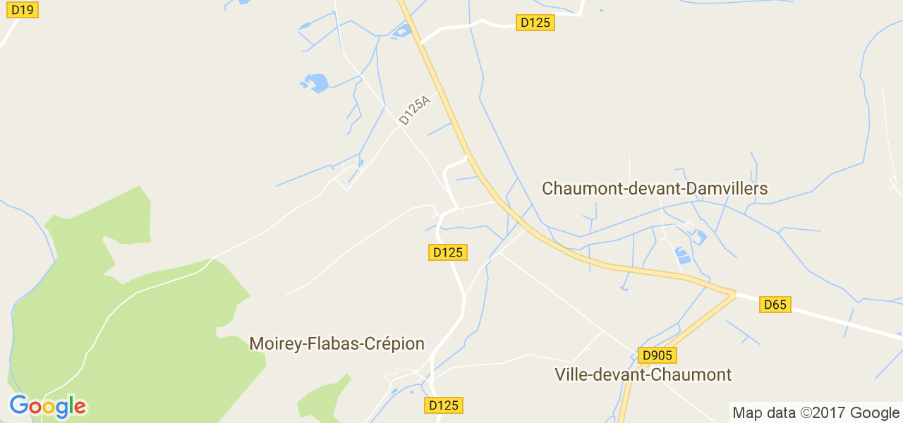 map de la ville de Moirey-Flabas-Crépion