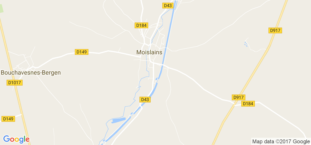 map de la ville de Moislains