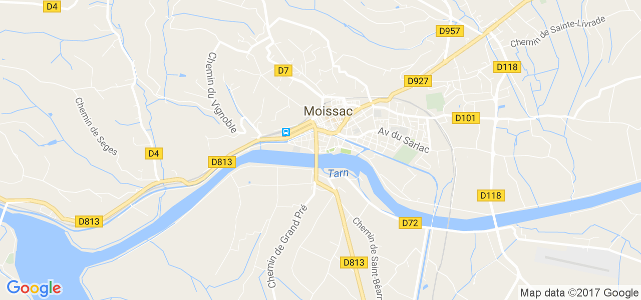 map de la ville de Moissac