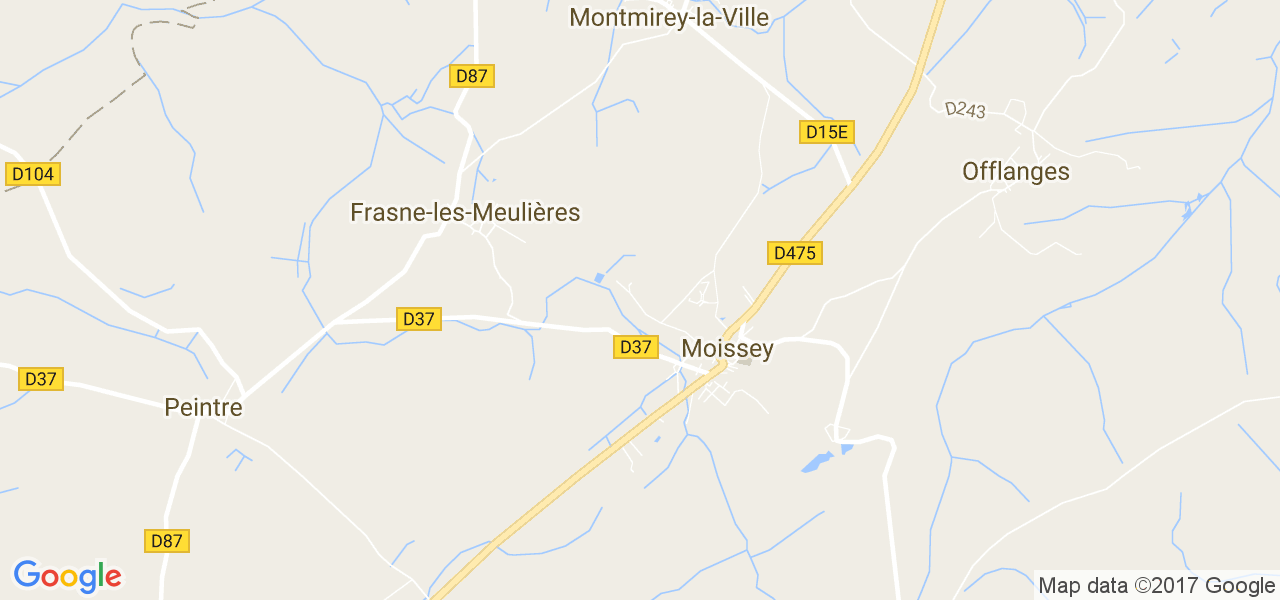 map de la ville de Moissey