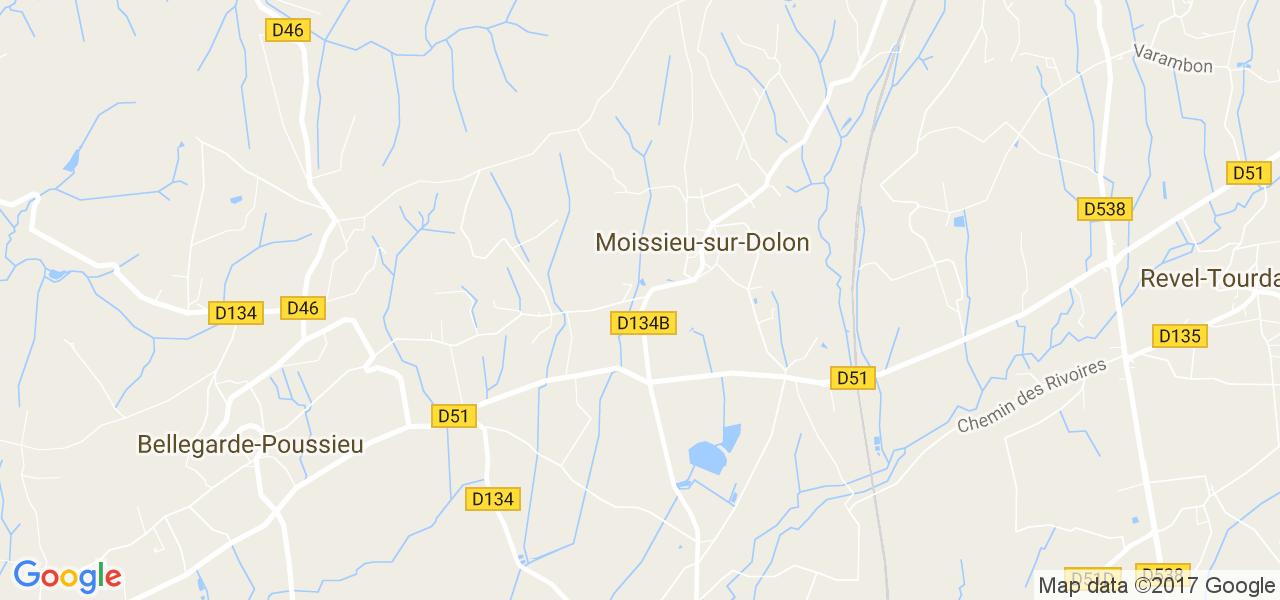 map de la ville de Moissieu-sur-Dolon