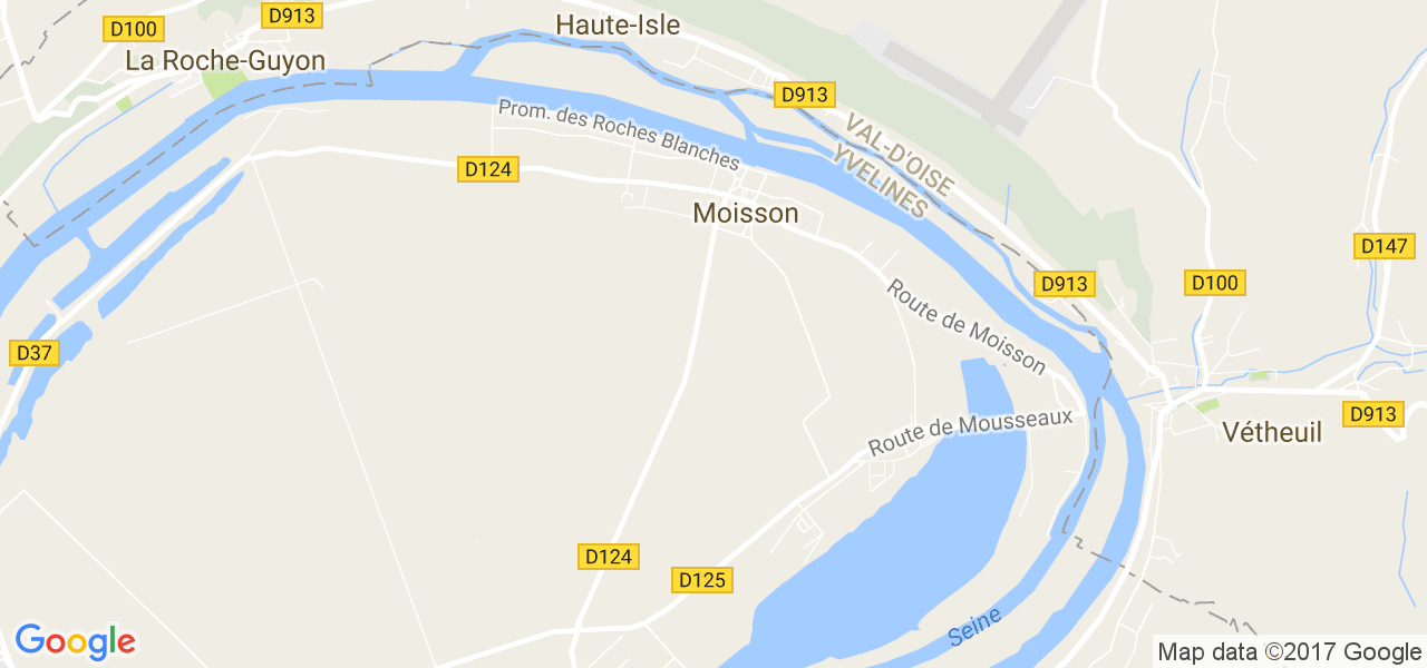 map de la ville de Moisson