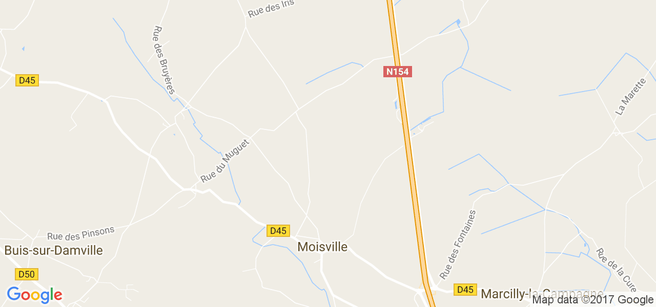 map de la ville de Moisville